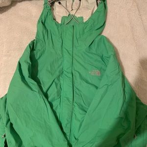 North Face Green Rain Jacket